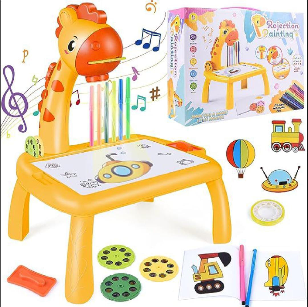 Children Project Drawing Board LED Projector Drawing Kids Table